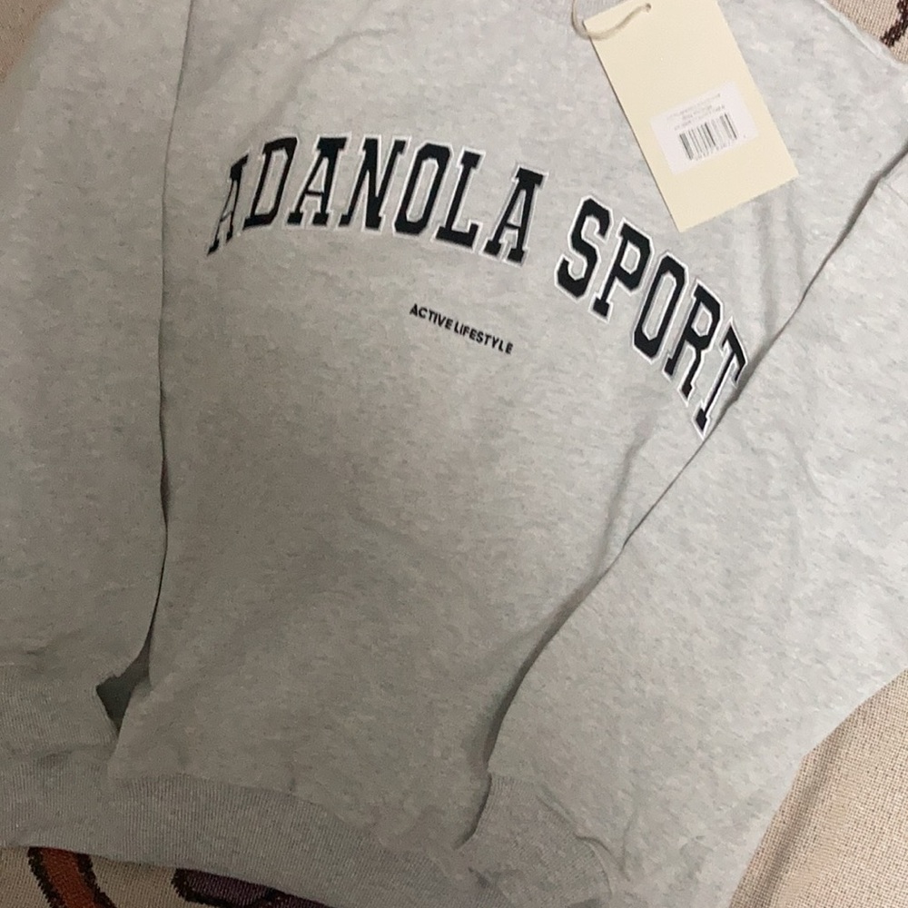 Adanola Minimalist Adanola sport Crewneck sweatershirt Grey designer loungewear - Picture 2 of 6